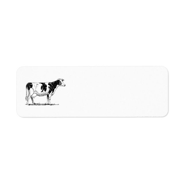 Holstein Cow Return Address Label (Front)