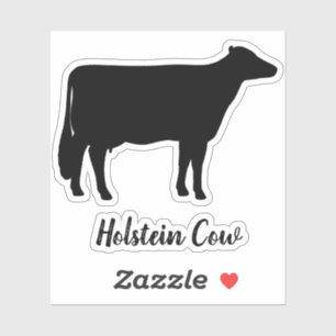 Holstein Cow Silhouette Vinyl Sticker