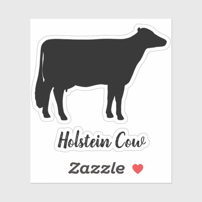 Holstein Cow Silhouette Vinyl Sticker (Sheet)