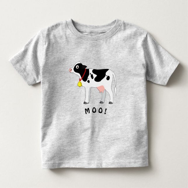 Holstein Cows Go Moo! Toddler T-Shirt (Front)