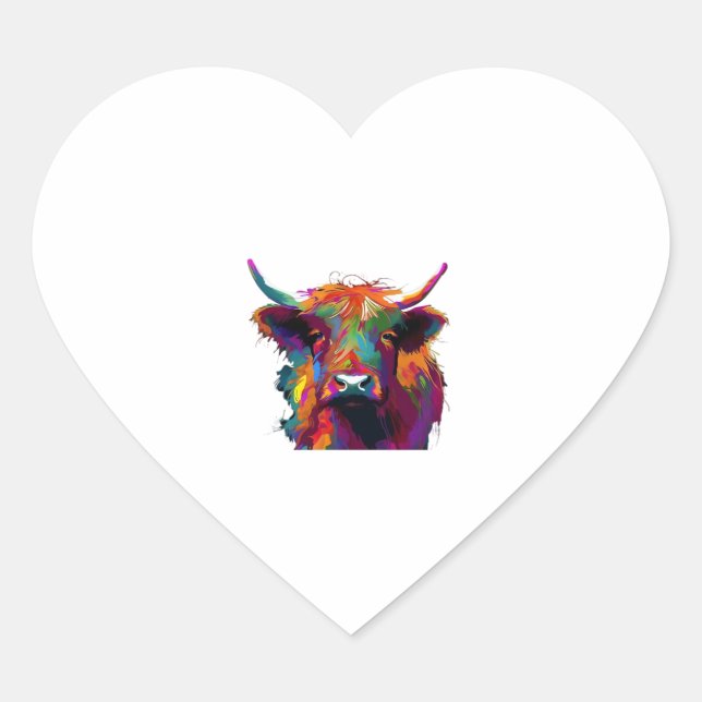 Holstein Friesian Cow - Cute Cow - Gift For Cow Lo Heart Sticker (Front)