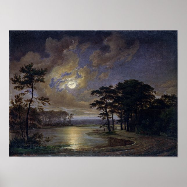 Holstein Sea - Moonlight, 1847 Poster (Front)