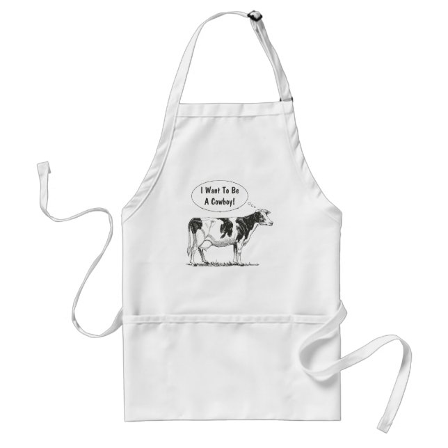 Holstein Thought Cow Customise It Standard Apron (Front)