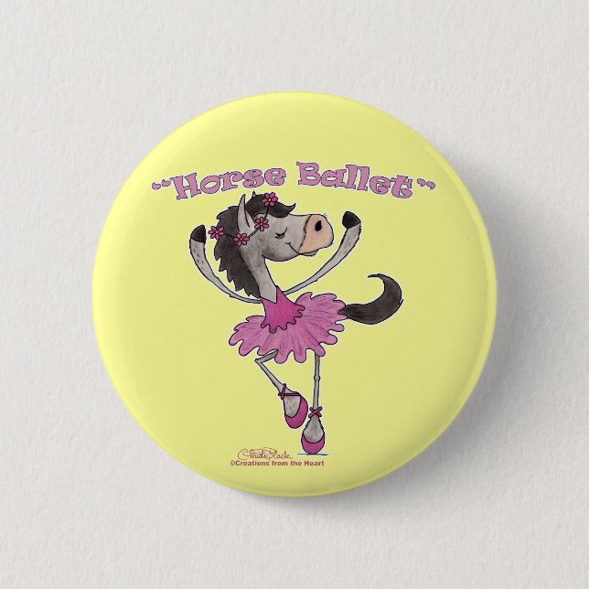 Holsteiner Horse Ballet 6 Cm Round Badge (Front)