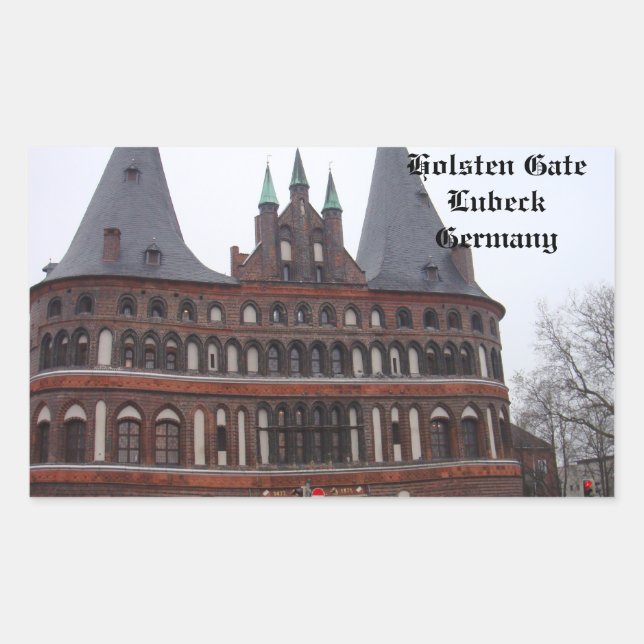 Holsten Gate -  Lubeck Germany Rectangular Sticker (Front)