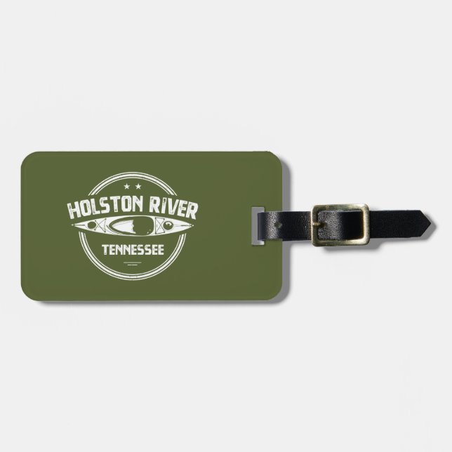 Holston River Tennessee Kayaking Luggage Tag (Front Horizontal)