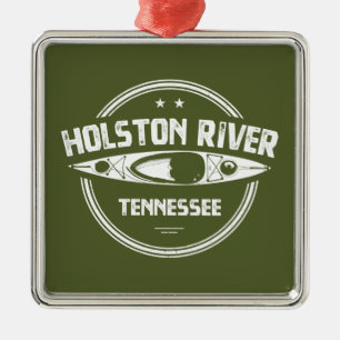 Holston River Tennessee Kayaking Metal Ornament