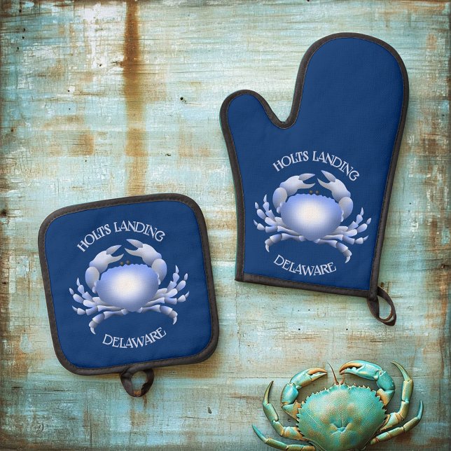 Holts Landing Blue Crab Oven Mitt & Pot Holder Set (Creator Uploaded)