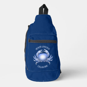 Holts Landing Blue Crab Sling Bag