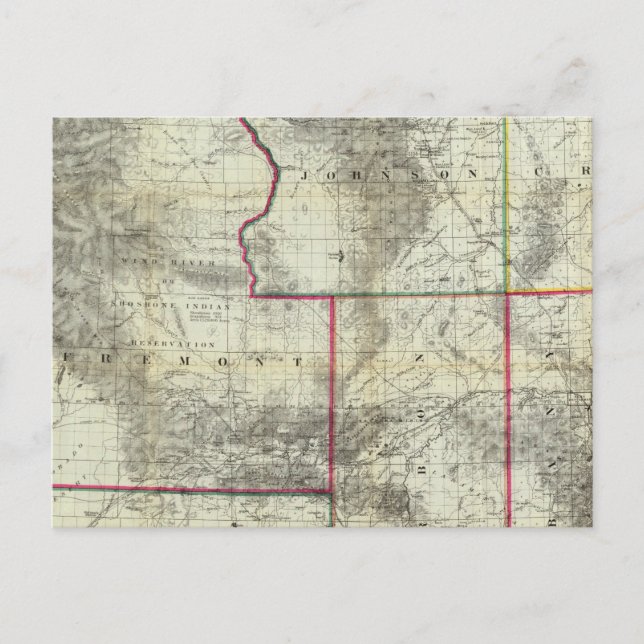 Holt's New Map, Wyoming Postcard (Front)