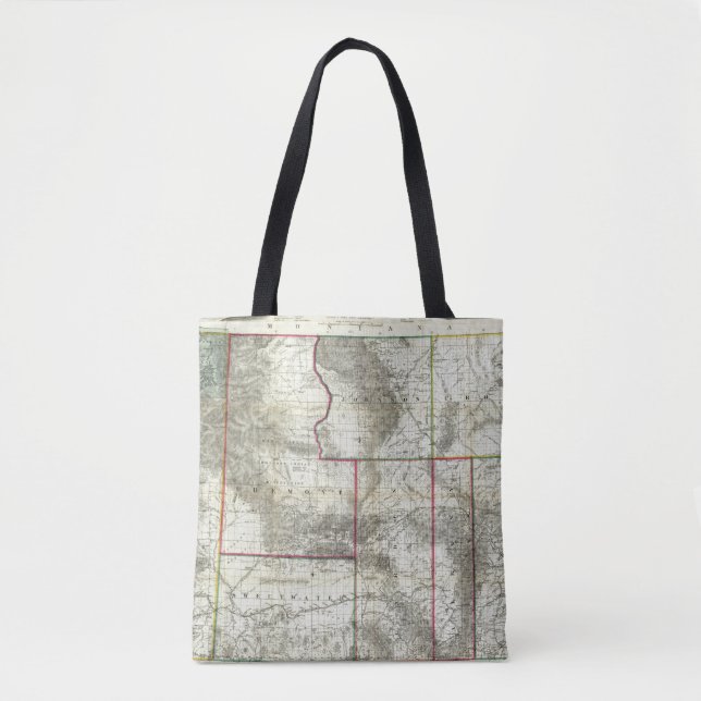 Holt's New Map, Wyoming Tote Bag (Front)