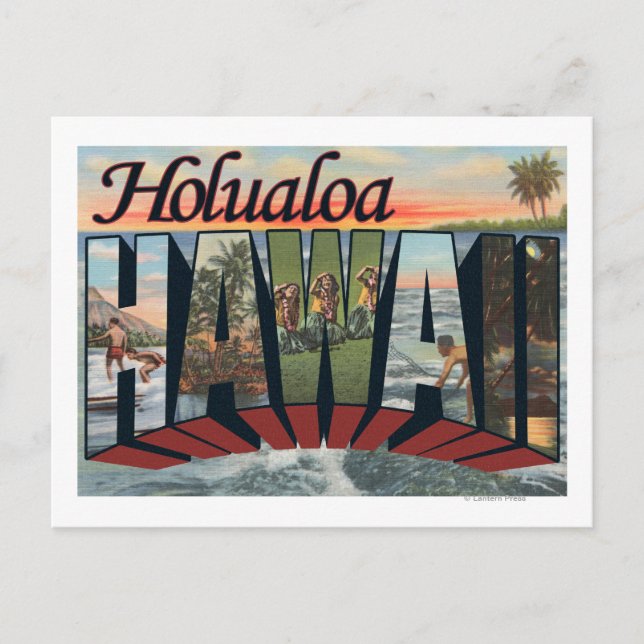 Holualoa, Hawaii - Large Letter Scenes Postcard (Front)