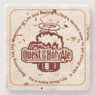 Holy Ale travertine stone drink coaster