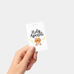 Holy Aperoli Witty Trendy Aperol Spritz Statement ID Badge