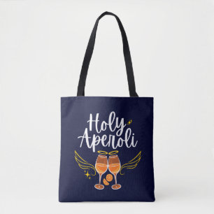 Holy Aperoli Witty Trendy Aperol Spritz Statement Tote Bag