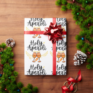 Holy Aperoli Witty Trendy Aperol Spritz Statement Wrapping Paper