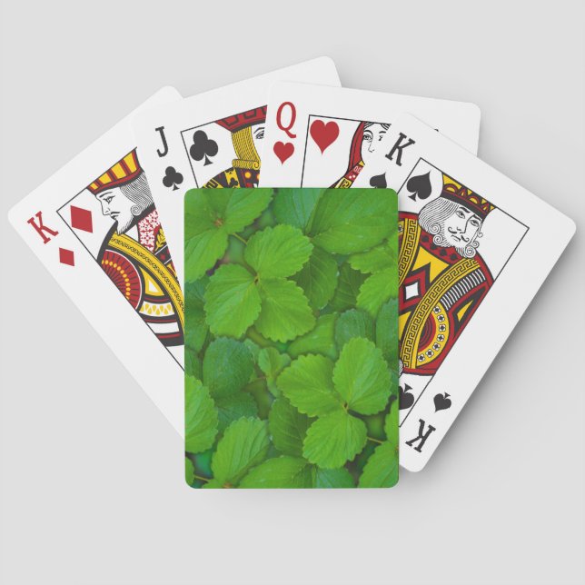 Holy Basil Tulsi Green Mint Leaves Playing Cards (Back)