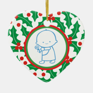 Holy Berry Baby’s 1st Christmas Custom Ornament