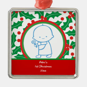 Holy Berry Baby’s 1st Christmas Custom Ornament