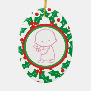 Holy Berry Baby’s 1st Christmas Custom Ornament