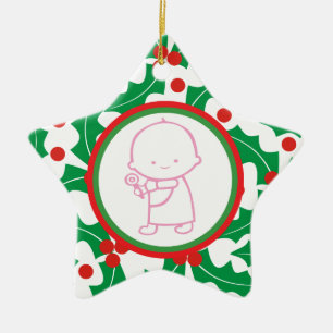 Holy Berry Baby’s 1st Christmas Custom Ornament