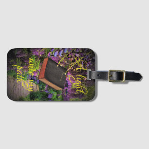 Holy Bible, A light unto my path, wisteria path Luggage Tag