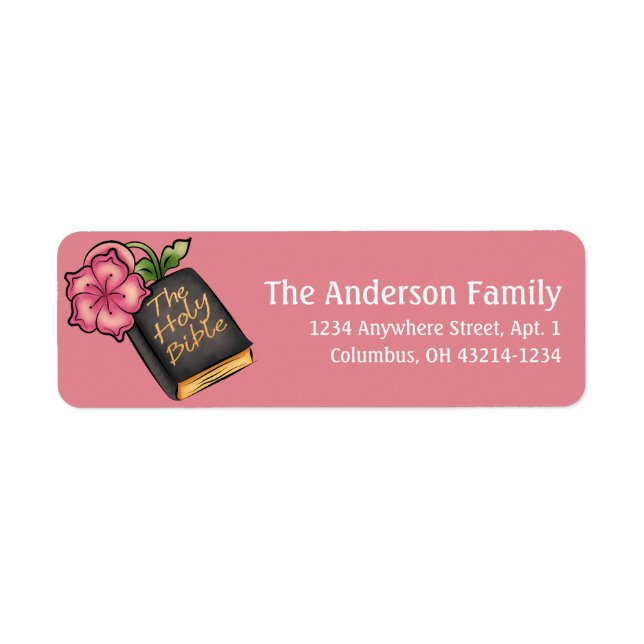 Holy Bible Easter Christian Address Labels (Front)