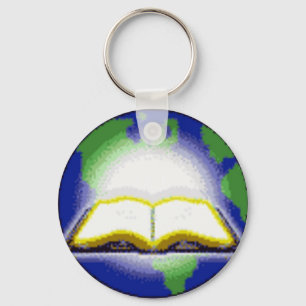 Holy Bible & Globe Key Ring
