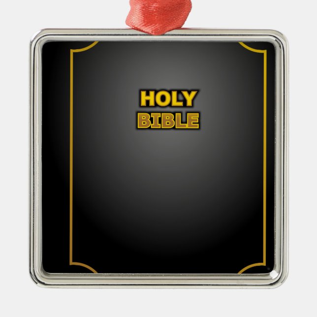Holy Bible Metal Ornament (Front)