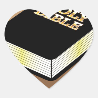 Holy Bible Vector Heart Sticker
