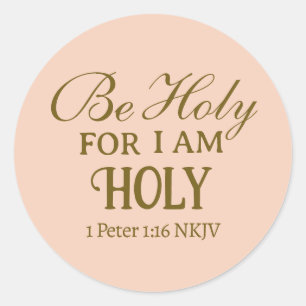 Holy Bible Verse Orange and Gold Simple Christian Classic Round Sticker