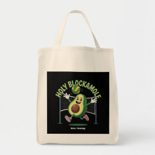 Holy Blockamole Cute Funny Volleyball Avocado Play Tote Bag