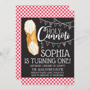 Holy Cannoli   Birthday Invitation