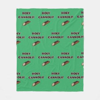 Holy Cannoli Funny Food Italian Fleece Blanket