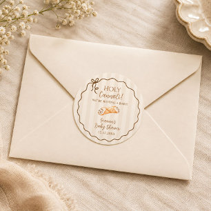 Holy Cannoli Italian Bakery Baby Shower Classic Round Sticker