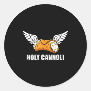 Holy Cannoli Tri-blend Funny Quote Classic Round Sticker