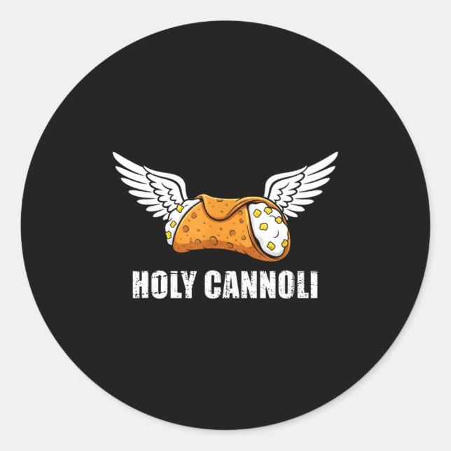 Holy Cannoli Tri-blend Funny Quote  Classic Round Sticker (Front)
