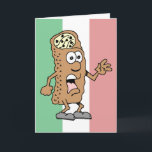 Holy Cannoli! You're 75! Funny 75th Birthday Card<br><div class="desc">Holy Cannoli! You're 75! Funny 75th Birthday Card. A great greeting card for someone turning seventy five. This pastry treat is perfect for an Italian man or woman turning seventy five or for anyone with a sense of humour. It features the colours of the flag of Italy.</div>