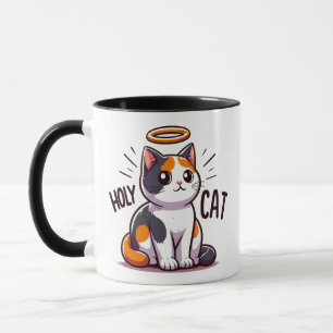  Holy Cat - Calico Cat with Halo Cute Funny  Mug