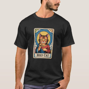 Holy Cat Funny Religious Vintage tarot card funny T-Shirt