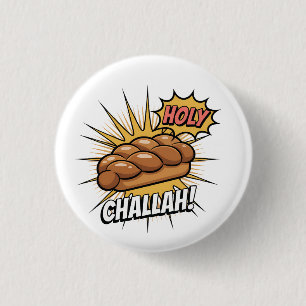 Holy Challah Funny Jewish Hanukkah Jew  3 Cm Round Badge