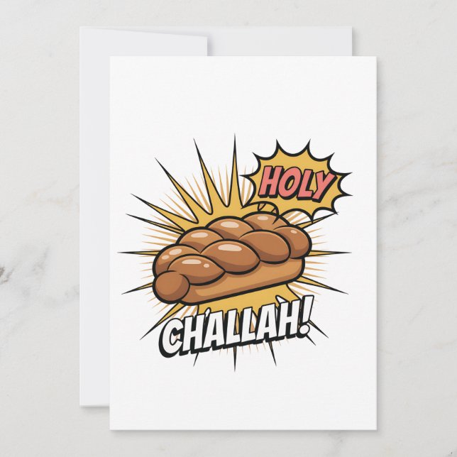 Holy Challah Funny Jewish Hanukkah Jew  Thank You Card (Front)