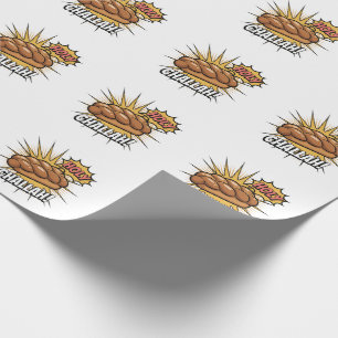 Holy Challah Funny Jewish Hanukkah Jew Wrapping Paper