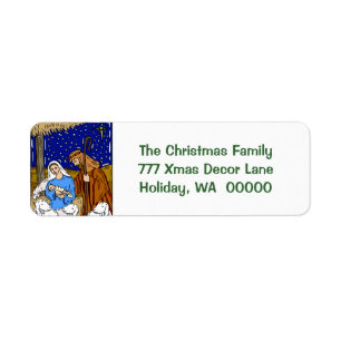 Holy Christmas Card Envelopes Stickers