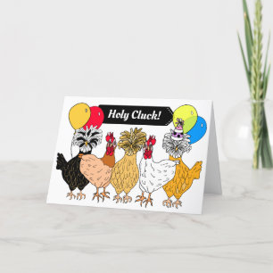 Holy Cluck, Happy Birthday Chicken Puns Card