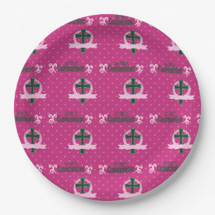 Holy Communion Christening Paper Plate