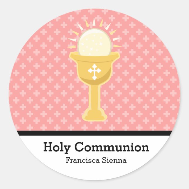 Holy Communion Classic Round Sticker (Front)