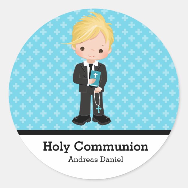 Holy Communion Classic Round Sticker (Front)