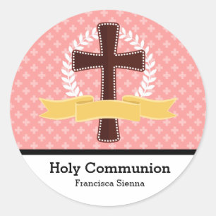 Holy Communion Classic Round Sticker