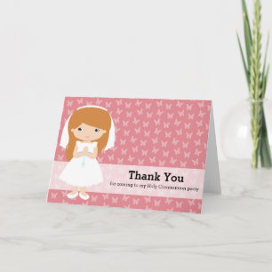 Holy Communion Girl * Choose your background Card